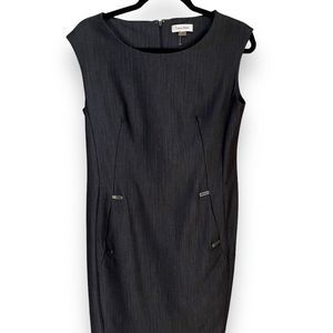 COPY - Calvin Klein sleeveless blue/black dress with pockets size 8